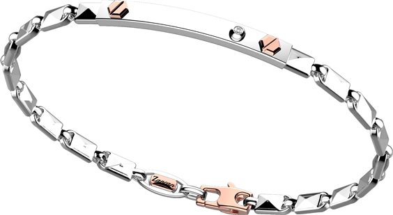 Bracelet Zancan Homme in Or blanc Diamante 0.015 Ct EB907BR - EB907BR
